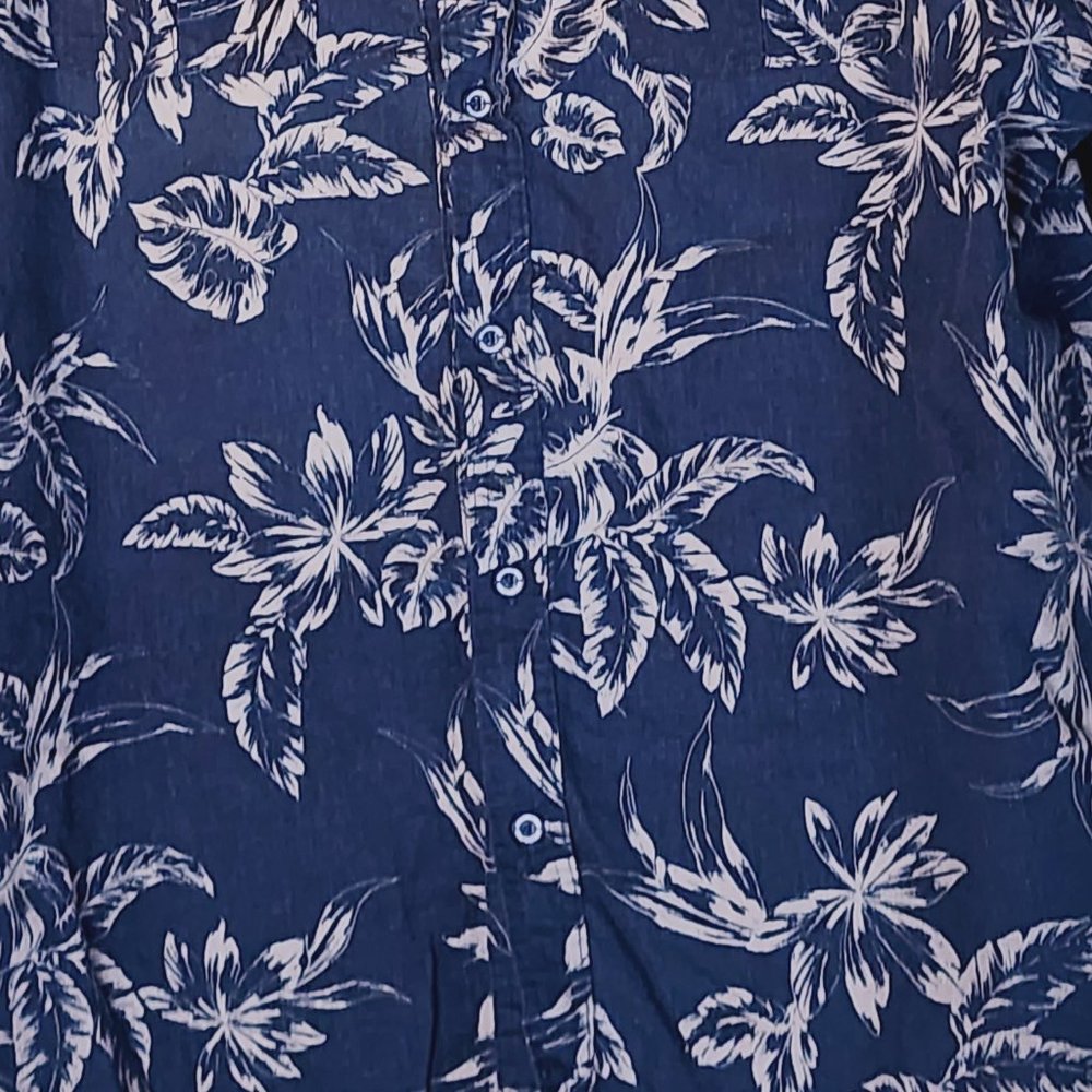 Boulder Creek Trading Company Blue Short Sleeve Floral Print Shirt Size Big 2XL - Picture 3 of 16